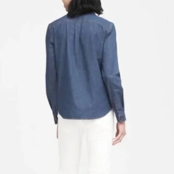 BANANA REPUBLIC Denim Buttondown Size M - Picture 2 of 5